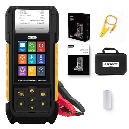 AUTOOL Car Battery Tester 12V 24V Automotive Battery Load Tester 30-2000 CCA by AUTOOLOfficial
