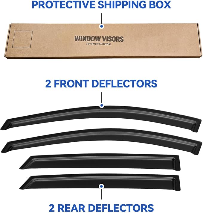 Window Visors Rain Guards for 2010 2011 2012 2013 2014 2015 Hyundai Tucson - Image 5