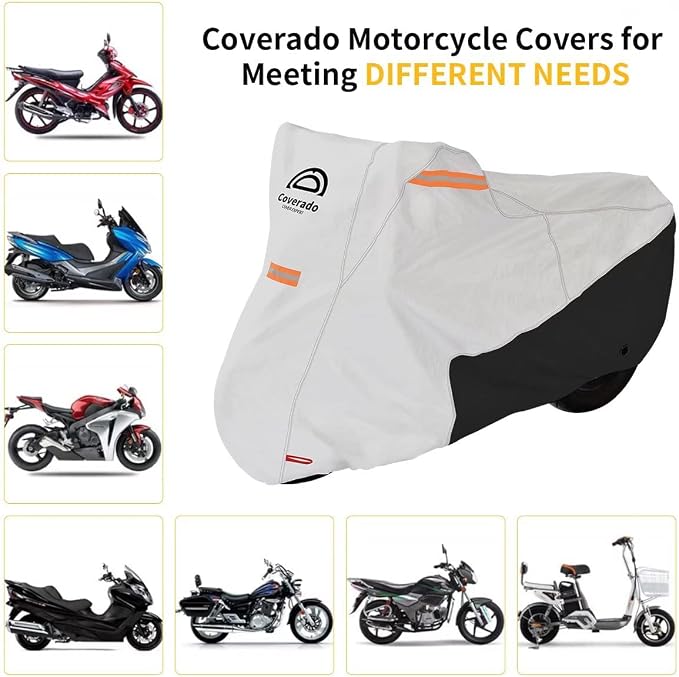 Coverado Motorcycle Cover Waterproof, All Weather Protection Outdoor Full - Image 4
