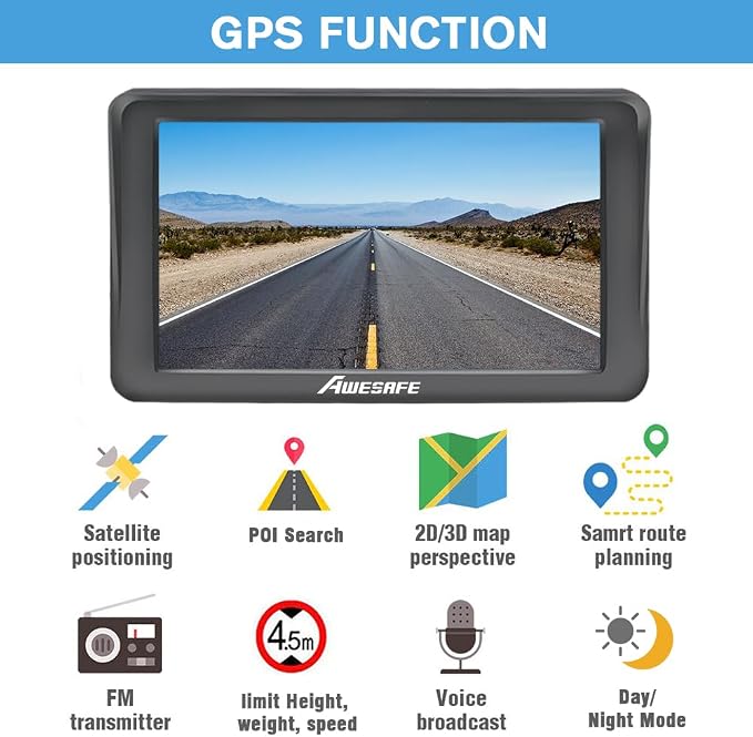 GPS Navigator for Car Truck 7 inch Touch Screen, 2025 North America Maps Free - Image 2