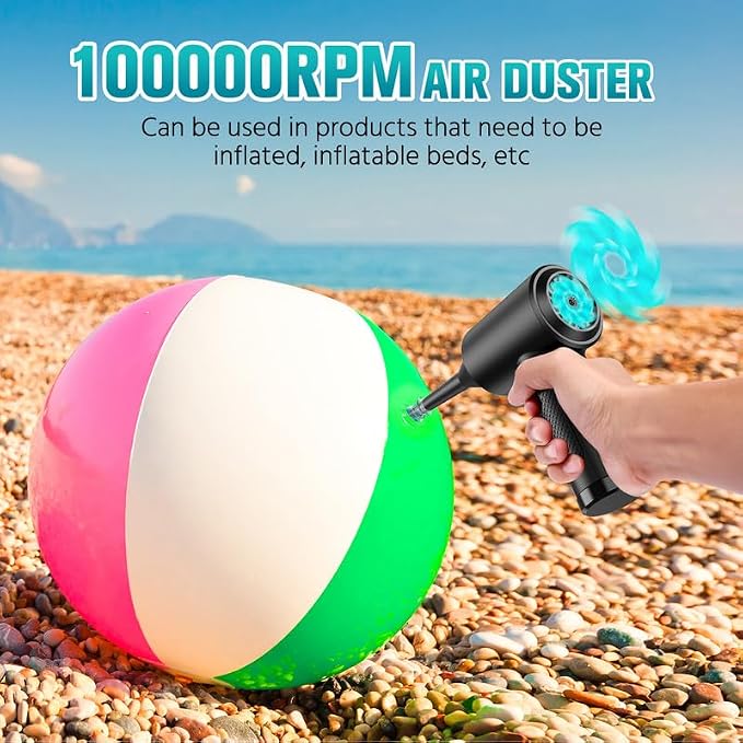 Electric Air Duster & Blower, 000RPM Compressed Air Duster - Image 8