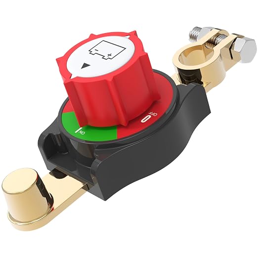 Top Post Battery Disconnect Switch On/Off 275A 12-48V Battery Power Cut Off by Hilictokt