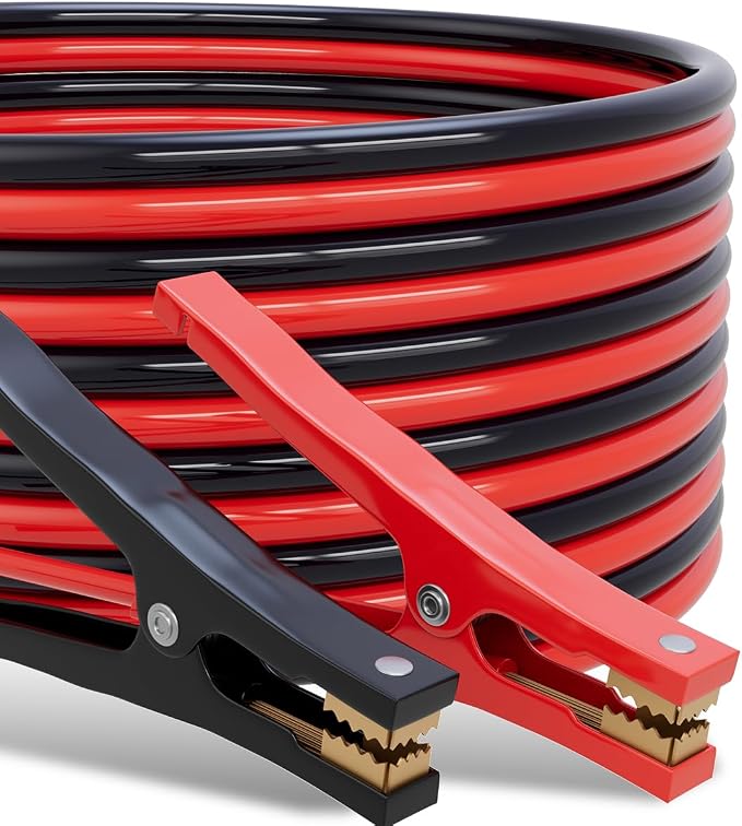 Jumper Cables for Car Battery, 8 Gauge 12 Feet 600AMP, Automotive Booster by POADTOR