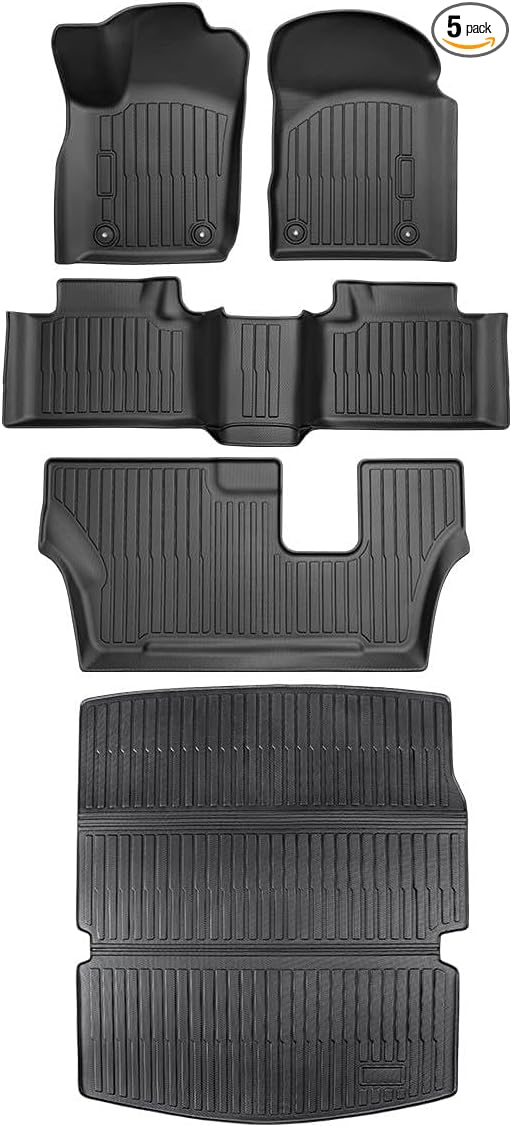 Floor Mats Full Set for Dodge Durango 2011-2015 7 Seats, All Weather Floor Mats by COTAZA