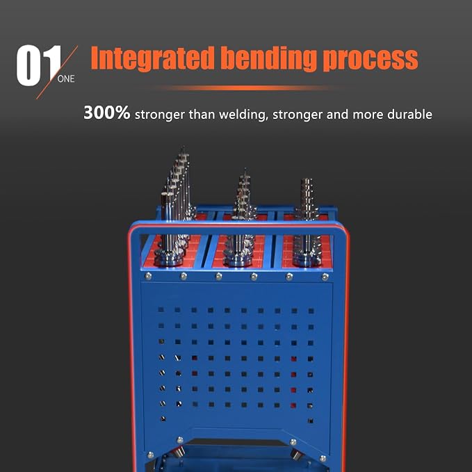 Blue Classic 50 Taper CNC Tool Holder Transfer Cart, 25 Capacity CAT/BT50 - Image 4