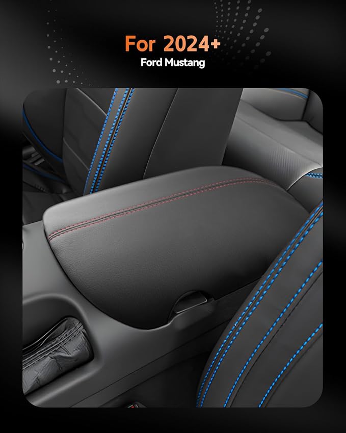 CDEFG for Ford Mustang 2024-2025 Center Console Cover Armrest Box Cover for - Image 2