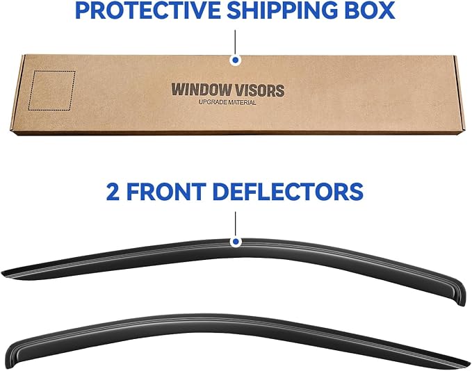 Window Visors Rain Guards for 2002-2008 Dodge Ram 1500 Regular Cab, Out-Channel - Image 6
