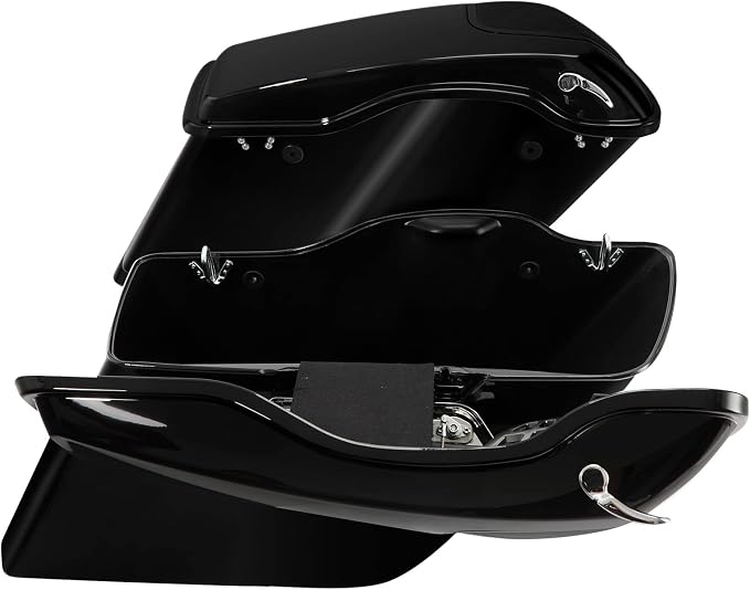 XFMT 5 Inch Stretched Extended Saddlebags W/5"x7" Speaker Grill - Image 3