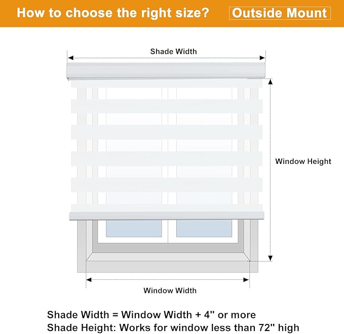 Persilux Cordless Zebra Blinds for Windows Free-Stop Roller Windows Shades Dual - Image 8