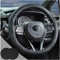 Steering Wheel Cover Black, Carbon Fiber Car Steering Wheel Covers by Muamos
