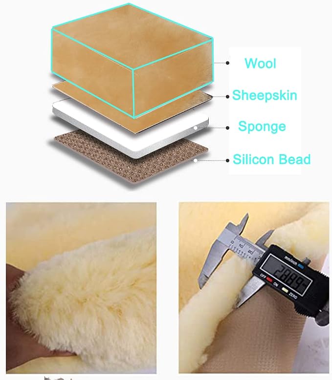 Fluffy Genuine Australia Sheepskin Car Seat Cover - Image 5