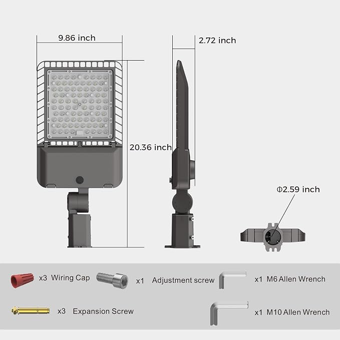 180W LED Parking lot Lights Commercial Oudoor Lighting Shoebox Light - Image 7