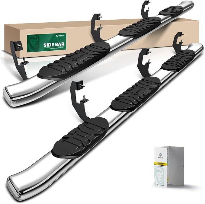 YHTAUTO 5 Inch Running Boards Side Steps Fit 2019-2024 Chevy Silverado & GMC by YHTAUTO