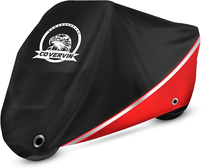 COVERVIN Motorcycle Cover, All Weather Outdoor Waterproof Night Protection by COVERVIN