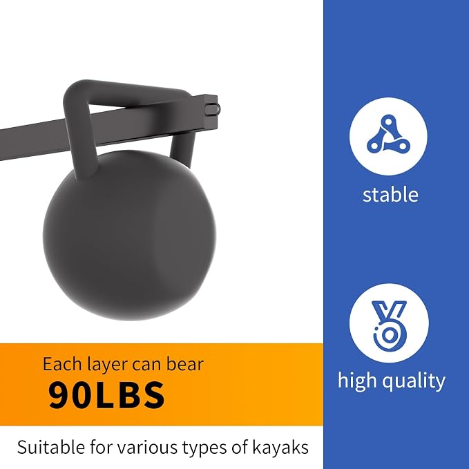 Wall Mounted Kayak Storage Rack, Kayak Racks - Image 5