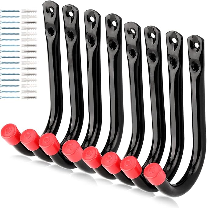 Garage Storage J Utility Hook, 8 Pack Heavy Duty Wall Mounted Hanging Hooks by Unknown
