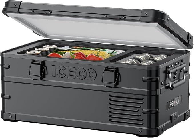 ICECO APL20 Portable Refrigerator, 21 Qts 12 Volt Fridge Freezer, Aluminum Car by ICECO