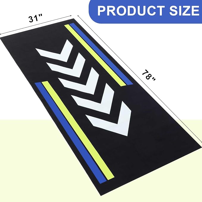 Motorcycle Mat 78 x 31 Inch Garage Floor Rug Washable Parking Mats - Image 2