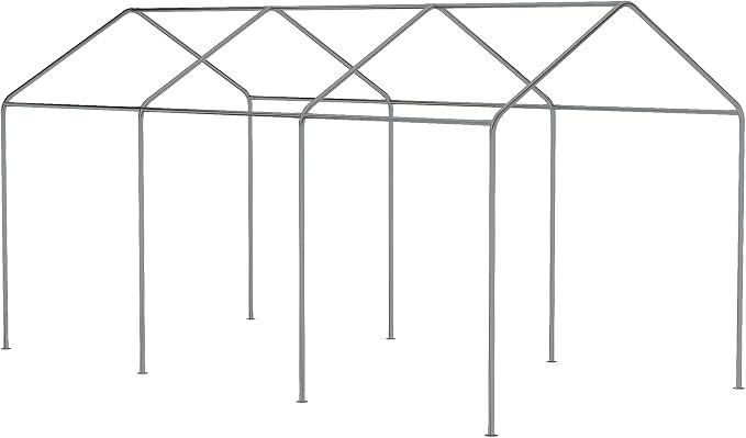 Outsunny 10' x 20' Party Tent and Carport, Height Adjustable Portable Garage - Image 8