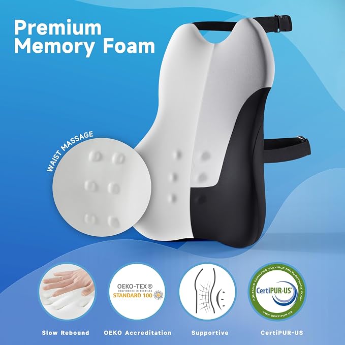 Lumbar Support Pillow for Office Chair Car, Gaming Chair Lower Back Pain Relief - Image 3