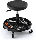 IRONMAX Rolling Mechanic Stool, Adjustable Shop Stool Creeper Seat by IRONMAX