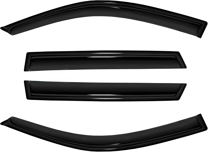 4pc Sun Rain Guards Window Visor Wind Deflector Compatible - Image 3