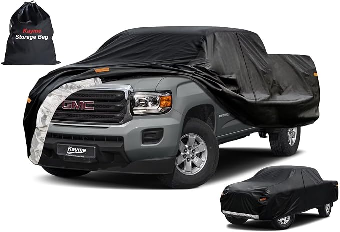 Kayme Truck Cover Custom Fit GMC Canyon Crew Cab Long Bed. Full Exterior Heavy by kayme