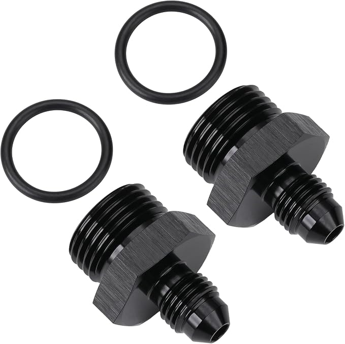 4AN Male Flare to 8AN ORB O-ring Boss Fuel Pump Rail Adapter Fitting Aluminum - Image 3