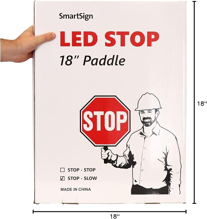 SmartSign LED STOP SLOW Paddle - Image 9