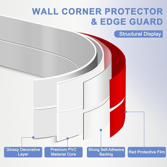 Wall Corner Protector Moulding Trim Peel and Stick Wall Corner Guards Trim - Image 4