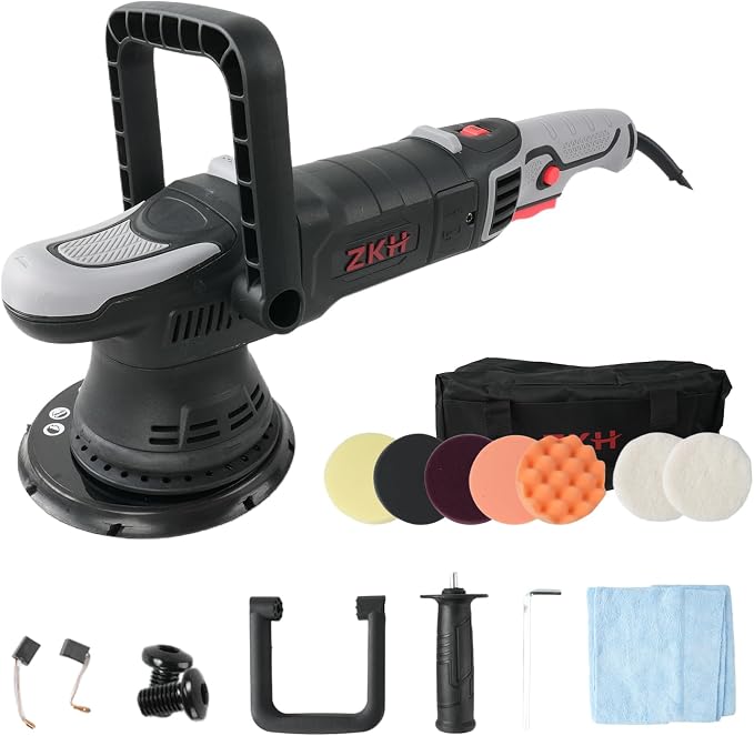 ZKH Buffer Polisher, 6 Inch Car Buffers and Polishers Kit, 21mm Orbit Dual by ZKH