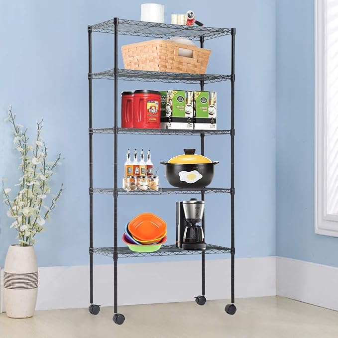 Wire Shelving Unit Metal Shelf Organizer Heavy Duty Wire Rack Storage Unit Rack - Image 4