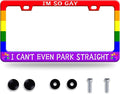 Gay License Plate Frame I'm so Gay I Can't Even Park Straight LGBT Funny by GORSNKYE