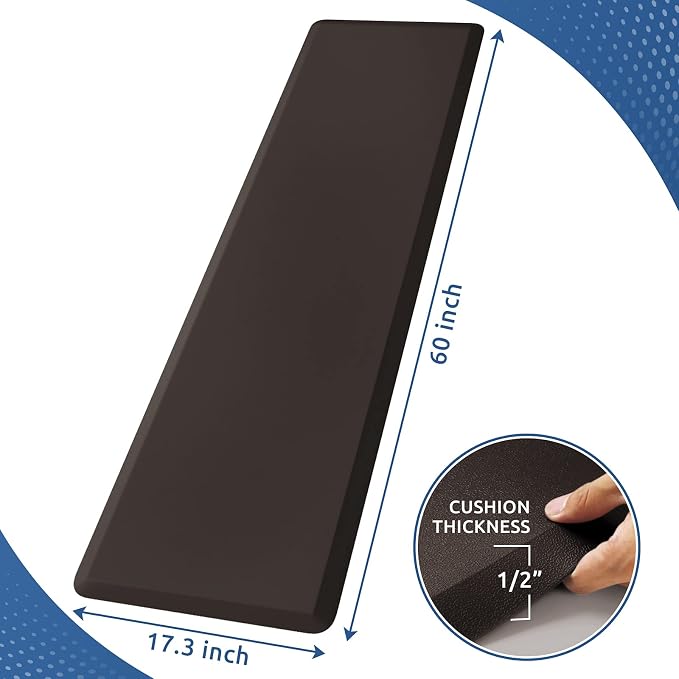 KitchenClouds Kitchen Mat Cushioned Anti Fatigue Kitchen Rug 17.3"x60" - Image 2