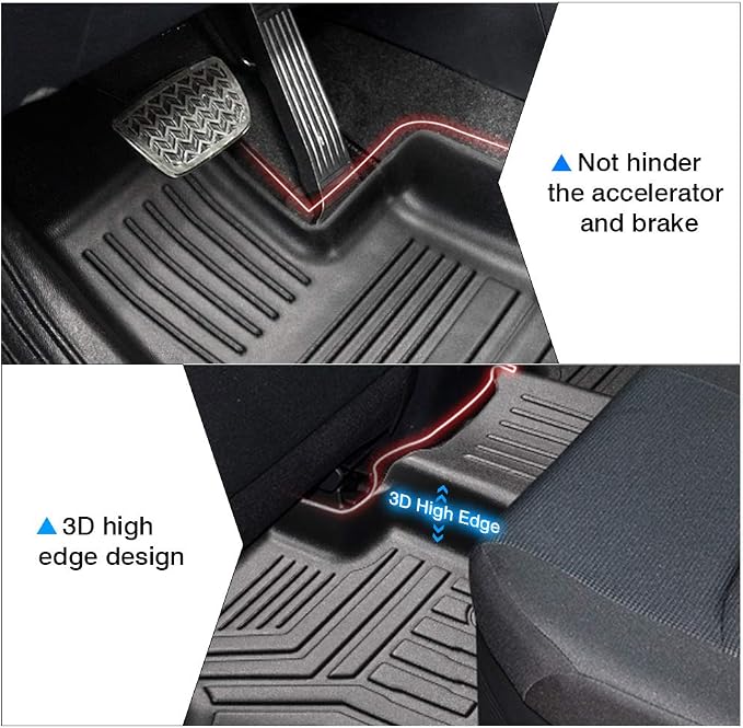 Powerty Floor Mats for 2019-2024 2025 Toyota RAV4 Accessories All Weather Floor - Image 6
