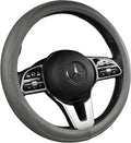 Cowhide Steering Wheel Cover Heat Resistant Anti-Slip Car Wheel Wrap Compatible by AEVEA