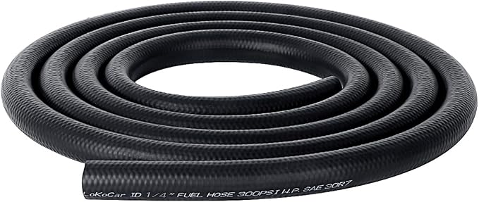 LokoCar Rubber Fuel Hose Line Push Lock 1/4" ID SAE 30R7 NBR 5ft 300PSI Black - Image 9