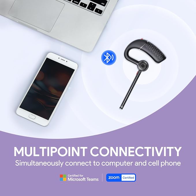 Yealink Bluetooth Headset BH71 Pro, Teams Zoom Certified, Single Ear Wireless - Image 4