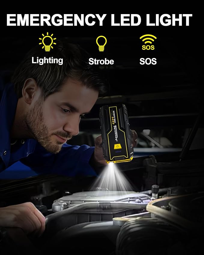 Car Jump Starter, 4000A Battery Jumper Starter Portable 12V, Car Battery Charger - Image 3