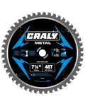 CRALY 7-1/4 Inch 48 Teeth Steel and Ferrous Metal Cutting Circular Saw Blade by CRALY