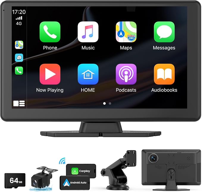 Portable Carplay Screen for Car 5K Dash Cam, Car Audio Receivers by VyKure
