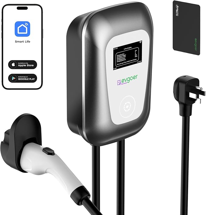 Level 2 Charger with J1772, 40Amps 240V, NEMA 14-50 Plug, ETL/FCC/CE Certified by EGevgoer