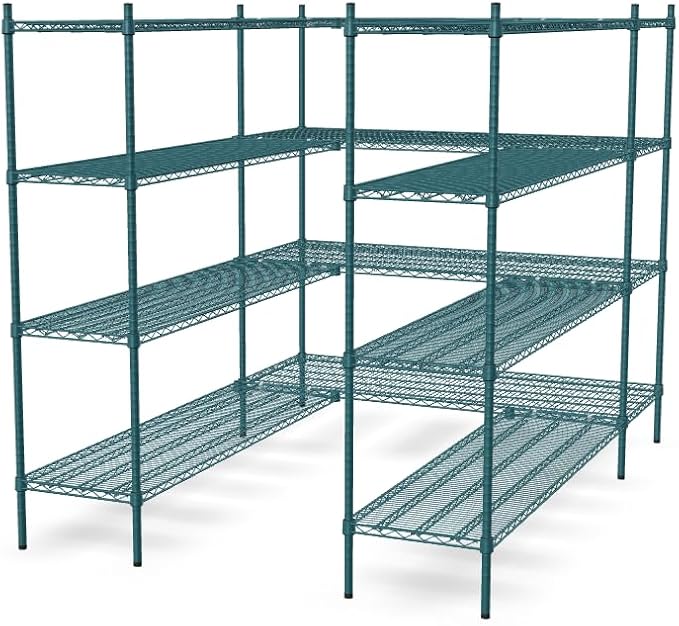 NSF 5' x 7' Walk-in 4-Tier Shelving Unit Kit by Zedfire