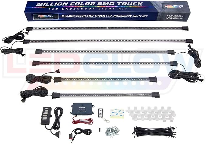 LEDGlow 6pc Million Color Multi-Color Truck LED Neon Underglow Accent Lighting - Image 6