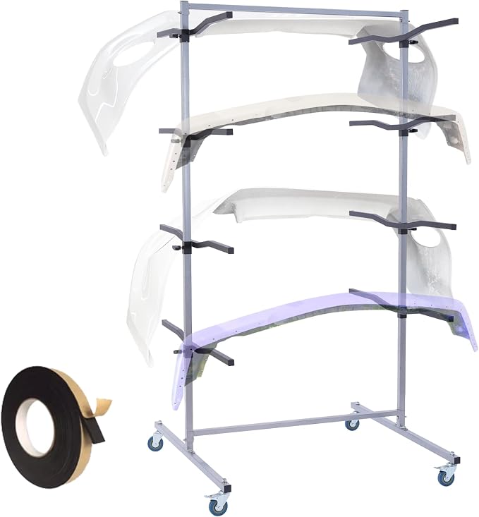 Mobile Bumper Storage Rack, Double-Sided Bumper Stand by Sunnibety