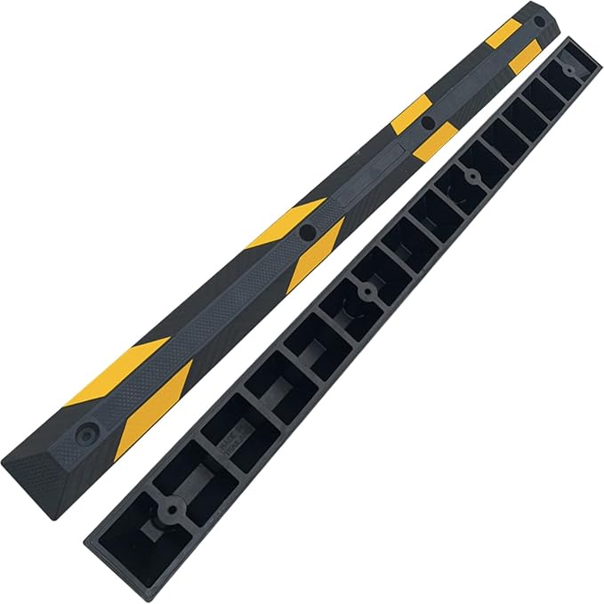 72" in 6' Ft Heavy-duty Rubber Parking Curb, Installation Kits Included - Image 9