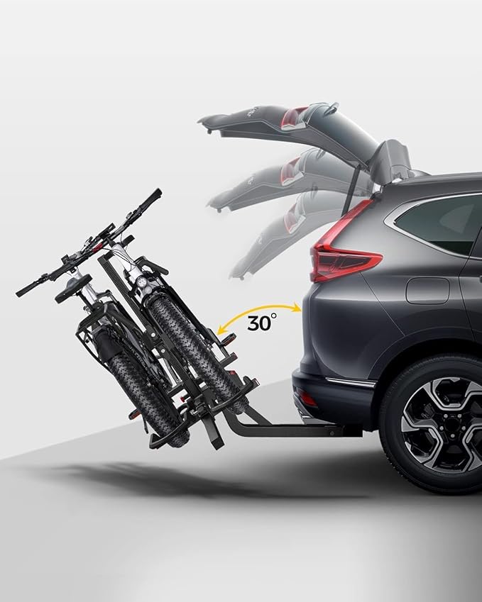 KYX 220 lb Hitch Mounted E-Bike Rack, 2-Bike Rack Hitch Mount Platform Style - Image 6