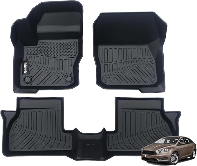 Car Floor Mats Custom Fit 2012 to 2018 Ford Focus All Weather Floor Liners by Wailtnb
