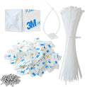 3/4" 3M Back-Glue Self Adhesive White Strong Cable Zip Tie Mounts 100pcs by XHF