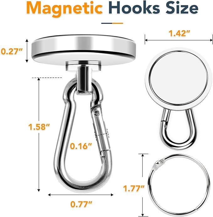 MIKEDE Strong Magnetic Hooks, 150LB Neodymium Heavy Duty Magnets - Image 6